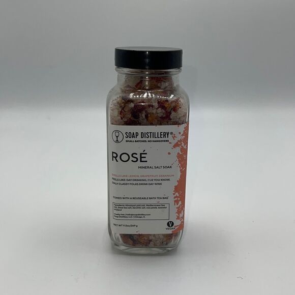 SOAP DISTILLERY Rose Mineral Salt Soak-9.5 fl oz NEW! - Picture 1 of 2
